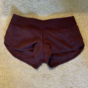 Lululemon Athletica Burgundy Athletic Shorts